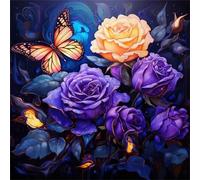 Puzzles 300 Piezas Adultos, DIY Rompecabezas para Adultos 300 Piezas, Entretenimiento Creativo, Desafío Ideal para Verdaderos Fanáticos, Tema:Mariposa Rosa púrpura