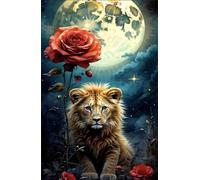 Puzzles 300 Piezas Adultos Luna Flor León, Juguete Desafío y Juego Educativo, Ejercita Paciencia y Destreza Rompecabezas 300 Piezas