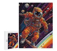 Puzzles 500 PCS para Adolescentes Astronauta Snowboard en Rompecabezas Espaciales Juegos de Relajación Promueven la Memoria Familia entera 500 PCS