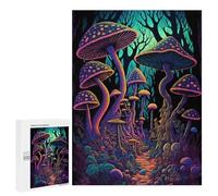 Puzzles 500 PCS para adolescentes Enchanted Mushroom Forest -1 Puzzles Juegos de Relajación Promueven la Memoria Toda la Familia 500 PCS