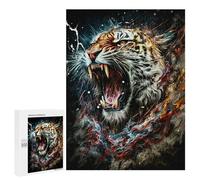 Puzzles 500 PCS para adolescentes Roaring Tiger Artwork -1 Puzzles Juegos de Relajación Promueven la memoria toda la familia 500 PCS