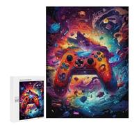 Puzzles 500 PCS para Adolescentes Vibrant Gaming Controller Artwork -99 Puzzles Juegos de Relajación Promueven la Memoria Toda la Familia 500 PCS