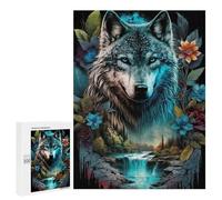 Puzzles 500 PCS para Adolescentes Wolf's Majesty Nature's Symphony Puzzles para Adultos Juegos de Relajación Difícil Desafío de Aprendizaje Desafiante 500 PCS