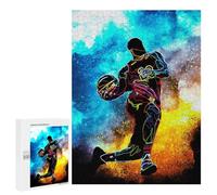 Puzzles 500 PCS para adultos Bright Neon Basketball Art para adolescentes rompecabezas juguetes decoración de pared análisis y lógica regalos de Navidad y cumpleaños 500 piezas