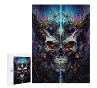 Puzzles 500 PCS para adultos Calavera Majesty Digital Artwork para Adolescentes Puzzles Juguetes Decoración de Pared Análisis y Lógica Regalos de Navidad y Cumpleaños 500 PCS
