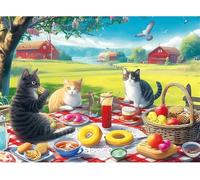 Puzzles 520 Piezas Adultos Comida Gatos Animales 52 x 38 cm Puzzle Adultos Entretenimiento Creativo Juego Educativo Rompecabezas Clásicos 520 Piezas Puzzles