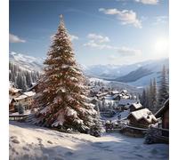 Puzzles 90 Piezas Adultos, DIY Rompecabezas para Adultos 90 Piezas, Entretenimiento Creativo, Desafío Ideal para Verdaderos Fanáticos, Tema:Pueblo de Invierno navideño