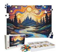Puzzles Abstracto río | Puzzle 3000 Piezas XL 122x81 cm | Rompecabezas Madera Desafiante para Adultos | con Exquisita Caja de Embalaje | para Decorar Toda La Familia | Rompecabezas Adultos W3H-636