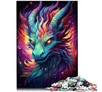 Puzzles Adultos 1000 piezas Galaxy Dragon Brain Teaser Game 26x38cm Ayuda al cerebro a ejercitar juguetes adictivos para cultivar la paciencia