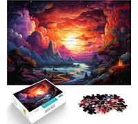 Puzzles Adultos 2000 piezas Paisaje de Nubes Rojas Ardientes Difícil Puzzle Entrena Tu Cerebro y Manos 27,56 pulgadas x 39,37 pulgadas Adolescente Edad 14 Años y Más