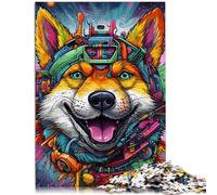 Puzzles Adultos, Animales, Corgi-Puzzle Adultos y Niños, 2000 Piezas, 27.56 in x39.37 in, Puzzles de Carta Gris Adultos, Alivio del Estrés Familiar, Desafío Difícil