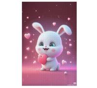 Puzzles adultos de 1000 piezas de conejo - Puzzle para niños - Juguetes familiares, juego familiar divertido (78 × 53 cm)