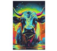 Puzzles Adultos de Búfalo Puzzle de Madera De 1000 Piezas Difícil Y Desafío Para EnfFourmis, Juego Familiar Divertido 78×53cm