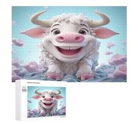 Puzzles Adultos de Vaca Linda Puzzle de Madera de 1000 Piezas Difícil y Desafío para Niños, Juego Familiar Divertido (75×50cm)