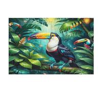Puzzles Adultos en Largo Bill Pájaro Puzzle de Madera de 1000 Piezas Difícil y Desafío para Niñhormigas Juego Familiar Divertido (75×50cm)