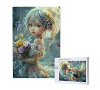 Puzzles Ángel 5000 Adultos, Puzzle Flor con Cajas y Cartel, Juego Clásico de Puzzle Arte para Entretenimiento Adultos, Regalos de Decoración del Hogar para Pasatiempos Creativos de Mujeres 2T-1940