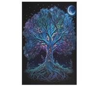 Puzzles Árbol del Mundo de la Vida 1000 Piezas Puzle de Madera para Adultos y Niños a partir de 12 años Gran Regalo para Adultos (78 × 53 cm)