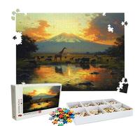 Puzzles Atardecer Animal | Puzzle 1500 Piezas XL 87x57 cm | Rompecabezas Madera Desafiante para Adultos | con Exquisita Caja de Embalaje | Decorar Toda La Familia | Rompecabezas Adultos W3H-24