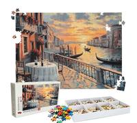 Puzzles Atardecer Ciudad l Agua | Puzzle 3000 Piezas XL 122x81 cm | Rompecabezas Madera Desafiante para Adultos | con Exquisita Caja de Embalaje | Decorar Toda La Familia | Rompecabezas Adultos W3H-57