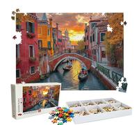 Puzzles Atardecer Venecia | Puzzle 3000 Piezas XL 122x81 cm | Rompecabezas Madera Desafiante para Adultos | con Exquisita Caja de Embalaje | Decorar Toda La Familia | Rompecabezas Adultos W3H-58