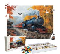 Puzzles Bosque Tren | Puzzle 1500 Piezas XL 87x57 cm | Rompecabezas Madera Desafiante para Adultos | con Exquisita Caja de Embalaje | para Decorar Toda La Familia | Rompecabezas Adultos W3H-186