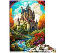 Puzzles Castillos del Loira 1000 piezas Puzzle para adultos 19.7 x 29.5 pulgadas Puzzle de tabla de madera para adultos regalos rompecabezas de decoración del hogar