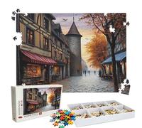 Puzzles Ciudad Calle | Puzzle 1500 Piezas XL 87x57 cm | Rompecabezas Madera Desafiante para Adultos | con Exquisita Caja de Embalaje | para Decorar Toda La Familia | Rompecabezas Adultos W3H-583