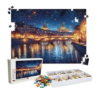 Puzzles Ciudad Vista Nocturna | Puzzle 1500 Piezas XL 87x57 cm | Rompecabezas Madera Desafiante para Adultos | con Exquisita Caja de Embalaje | Decorar Toda La Familia | Rompecabezas Adultos W3H-593