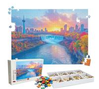 Puzzles Color Ciudad | Puzzle 1500 Piezas XL 87x57 cm | Rompecabezas Madera Desafiante para Adultos | con Exquisita Caja de Embalaje | para Decorar Toda La Familia | Rompecabezas Adultos W3H-515