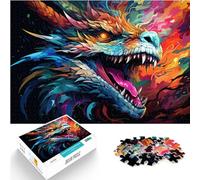 Puzzles como regalos, dibujo de dragón para adultos, rompecabezas de 1000 piezas, juegos educativos, rompecabezas de madera, juego de participación, decoración familiar (50 x 75 cm)