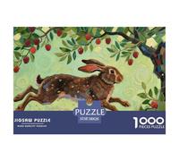 Puzzles Conejo Lop Holandés 1000 Piezas De para Adultos, Puzzle Árbol de frambuesas Adultos, Rompecabezas Familiar Productos Lúdicos Creativos 38x26cm/1000pcs