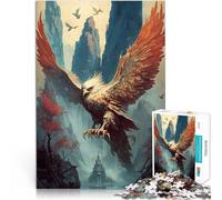 Puzzles de 1000 Piezas para Adolescentes Águila Reino mítico Matar el Tiempo en Vacaciones en casa para la decoración del hogar 52x38cm