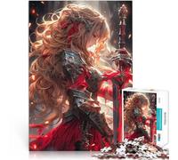 Puzzles de 1000 Piezas para Adolescentes Ángel Doncella de la Espada Análisis y lógica con Piezas de Formas aleatorias Que se entrelazan Completamente 38x26cm