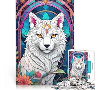Puzzles de 1000 Piezas para Adolescentes Animal de vidriera Entrena tu Cerebro y Tus Manos Trato como Regalo para Toda la Familia 38x26cm