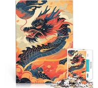 Puzzles de 1000 Piezas para Adolescentes Año Nuevo del Dragón en China Difícil Difícil con Piezas de Formas aleatorias Que se entrelazan Completamente 75x50cm