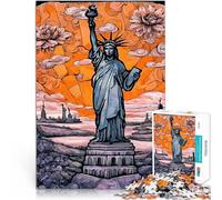 Puzzles de 1000 Piezas para Adolescentes Arte de la Estatua de la Libertad Juguetes educativos Interacción Entre Padres e Hijos 52x38cm