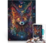 Puzzles de 1000 Piezas para Adolescentes Arte de Zorro Juego Familiar para aliviar el estrés: desafío difícil Buen Regalo 52x38cm