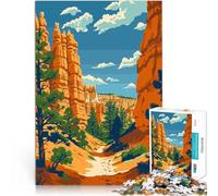 Puzzles de 1000 Piezas para Adolescentes Arte Natural del cañón Bryce Juego de Preguntas Cada Pieza es única: un desafiante y Divertido Juego Familiar 75x50cm