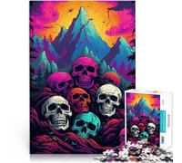 Puzzles de 1000 Piezas para Adolescentes Arte Pop de la montaña de la Calavera Rompecabezas Interacción Entre Padres e Hijos 38x26cm