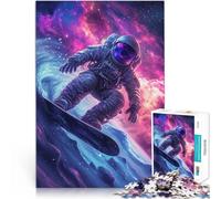 Puzzles de 1000 Piezas para Adolescentes Astronauta Surfista Juguete Educativo Intelectual descompresor Cumpleaños 38x26cm