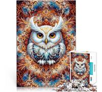 Puzzles de 1000 Piezas para Adolescentes Búho Enigma etéreo Juegos educativos Decoración del hogar Regalo para cumpleaños 38x26cm