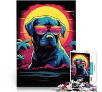 Puzzles de 1000 Piezas para Adolescentes Bulldog francés Estilo Retro Rompecabezas con Piezas de Formas aleatorias Que se entrelazan Completamente 38x26cm