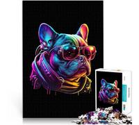 Puzzles de 1000 Piezas para Adolescentes Bulldog francés Juegos educativos Juguetes de Bricolaje Toda la Familia. 38x26cm