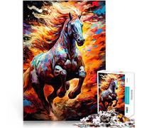 Puzzles de 1000 Piezas para Adolescentes Caballo psicodélico Entrena tu Cerebro y Tus Manos Toda la Familia. 75x50cm
