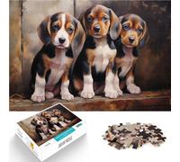 Puzzles de 1000 Piezas para Adolescentes Cachorros de Beagle Matar el Tiempo en Vacaciones en casa Regalo de Obra de Arte 38x26cm
