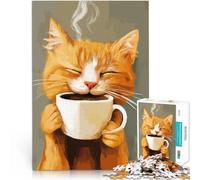 Puzzles de 1000 Piezas para Adolescentes Café de Gato Juguetes adictivos Que desafían la Inteligencia Cerebral Mejorar la Memoria 75x50cm