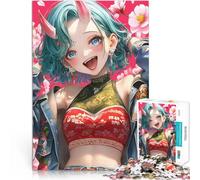 Puzzles de 1000 Piezas para Adolescentes Chica de Anime con Cuernos Juguetes de Entretenimiento Familiar Una Obra de Arte 75x50cm