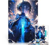Puzzles de 1000 Piezas para Adolescentes Chica de Anime con Espada Juguetes de Juego para Regalo Familiar Una Obra de Arte 38x26cm