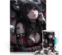 Puzzles de 1000 Piezas para Adolescentes Chica Demonio Sexy de Anime Actividad Familiar Cada Pieza es única: un desafiante y Divertido Juego Familiar 52x38cm