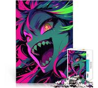 Puzzles de 1000 Piezas para Adolescentes Chica Monstruo de Anime para el Juguete de desafío de Juego Educativo Mejorar la Memoria 52x38cm